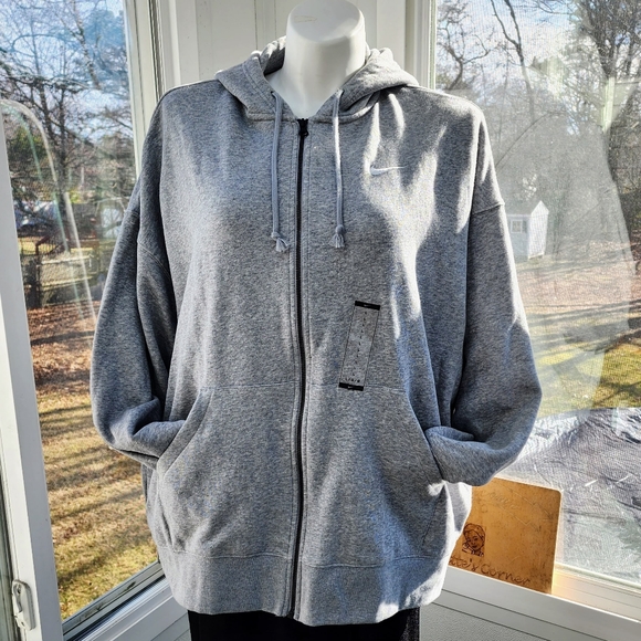 Nike Sportswear Phoenix FleeceOversized Full-Zip Drop Shoulder Longer Hoodie - Picture 7 of 15